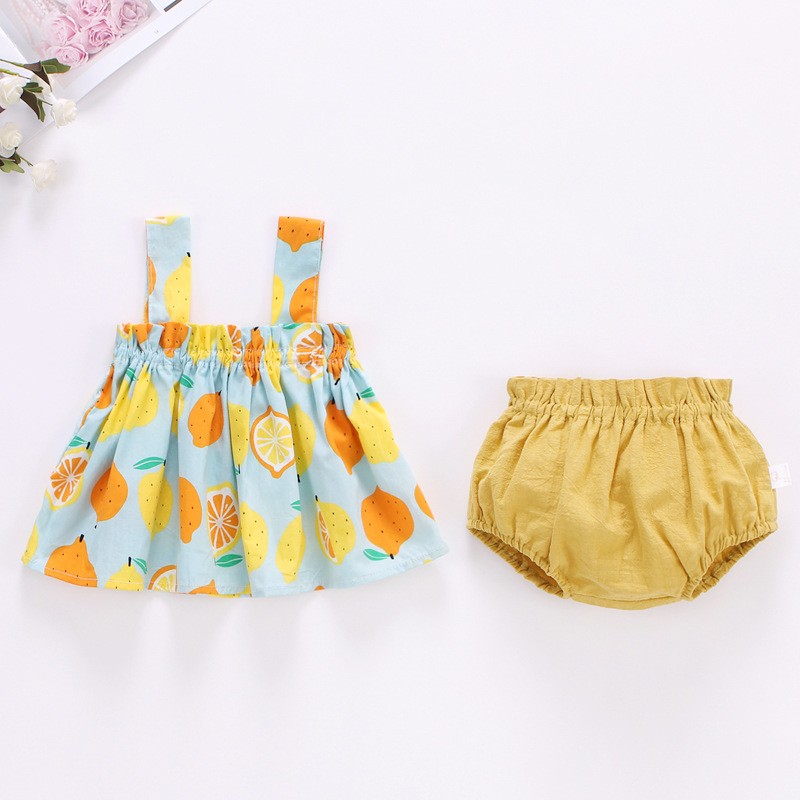 Girls Dress - Summer Puffy Suspender