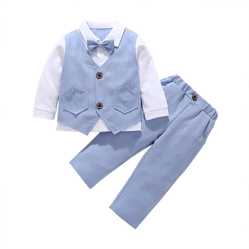 Boy Suit Set - 2 Piece Shirt Bow Tie