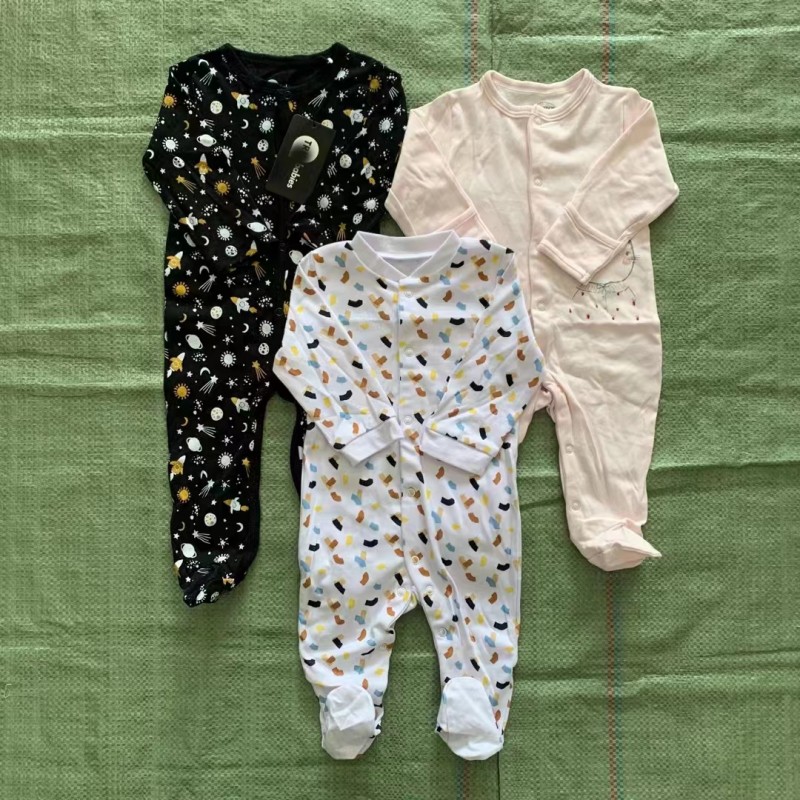 Baby Romper - Long Sleeve Cotton Zipper