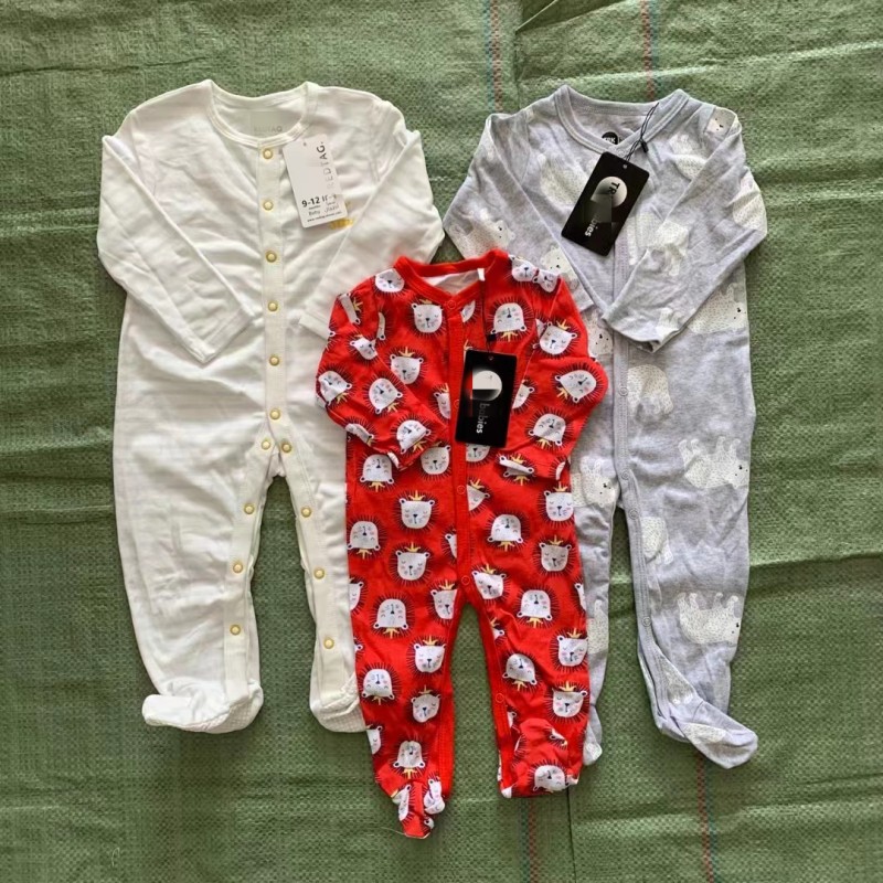 Baby Romper - Long Sleeve Cotton Zipper