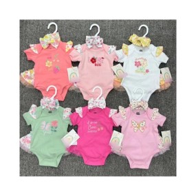 Baby Romper Set - 4 Piece Cap