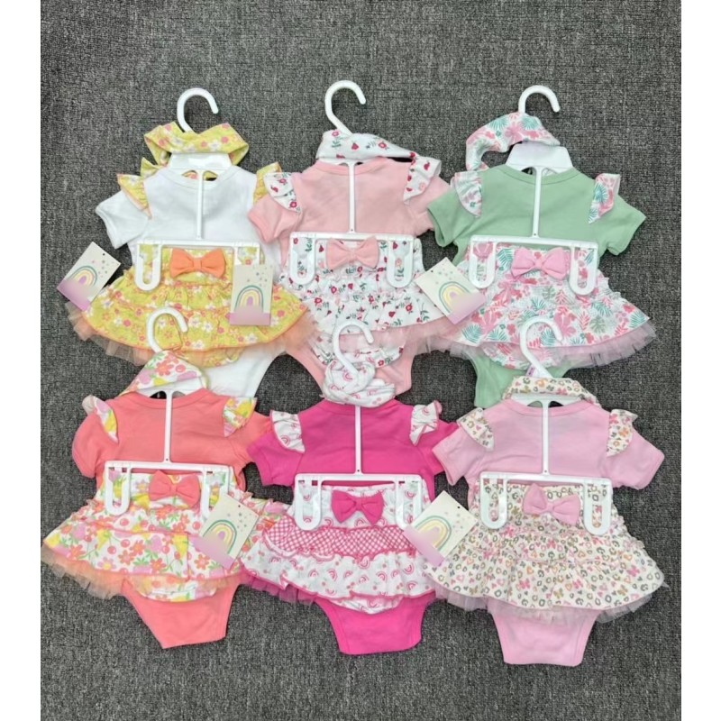 Baby Romper Set - 4 Piece Cap