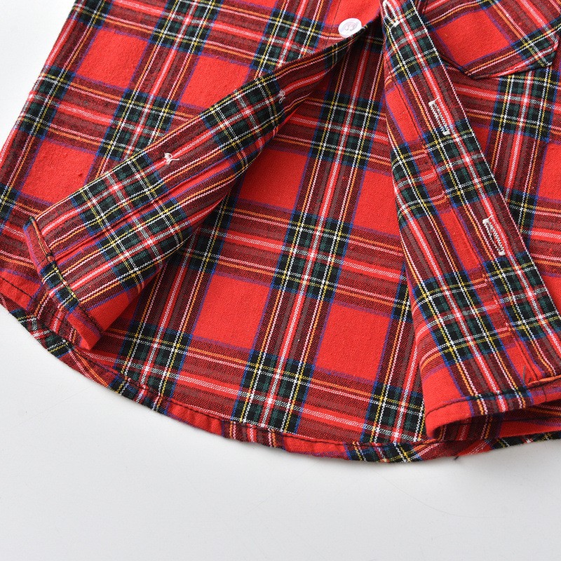Children Set - Plaid Shirt Pants