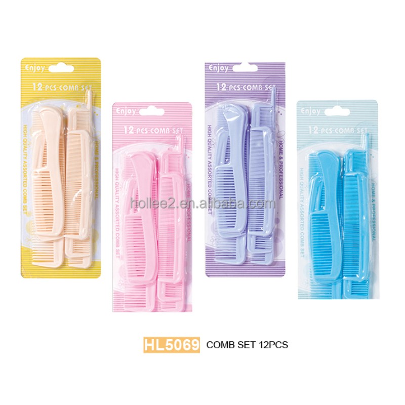 Plastic Comb Set Supplier - OEM HL5069 Customized 12pcs Set