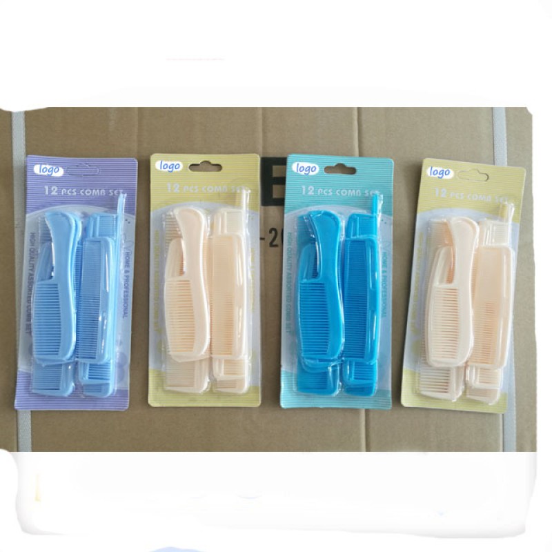 Plastic Comb Set Manufacturer - OEM 12 Pcs Card Pack