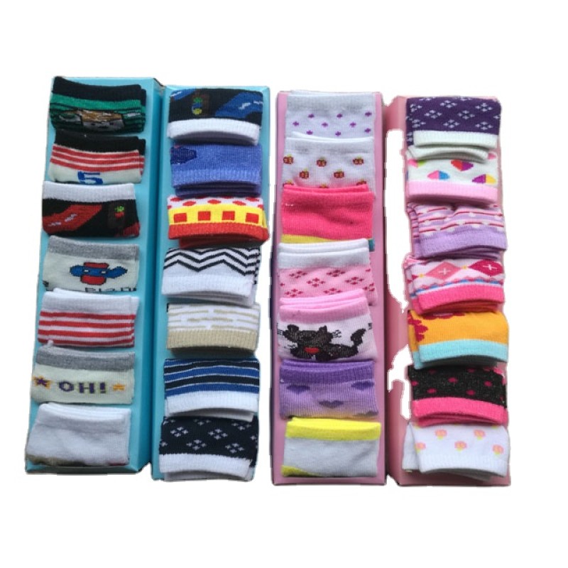 Baby Socks Supplier - OEM 7 Pairs Box Non Slip Casual Socks