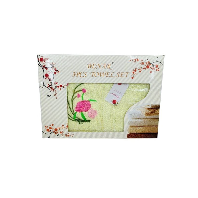 Face Towel Set Supplier - OEM 3 in 1 Embroidery Hotel Set