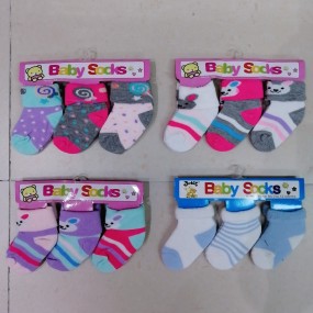 Baby Socks Supplier - OEM Cute Striped Reverse Welt Socks