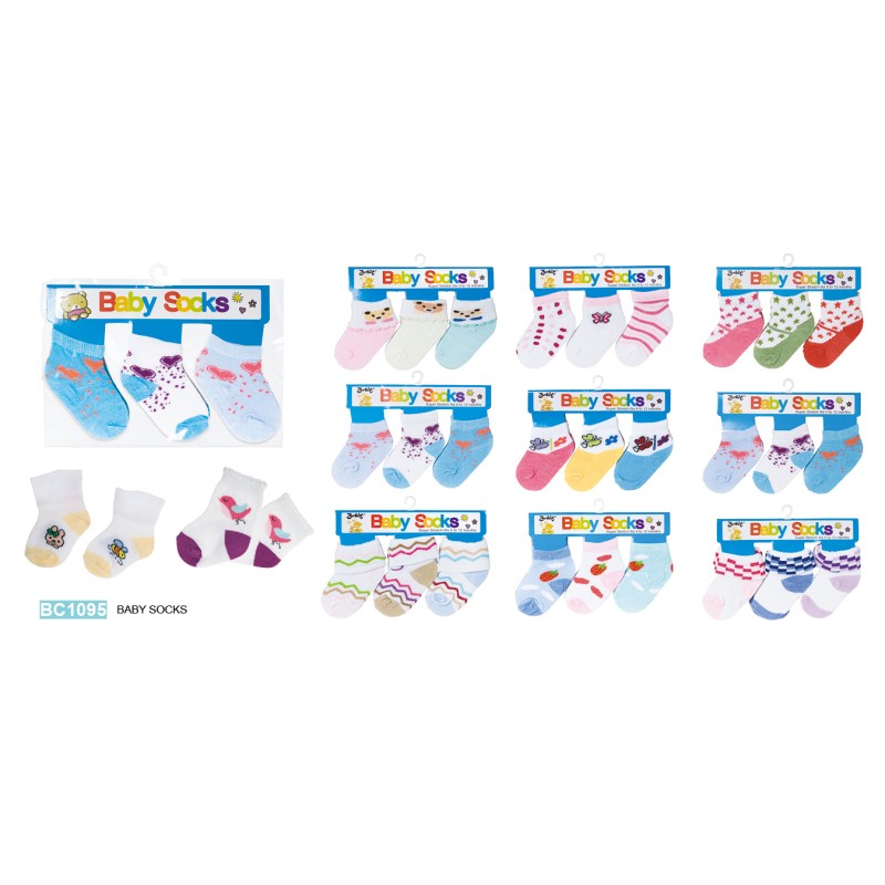 Baby Socks Supplier - OEM Cute Striped Reverse Welt Socks