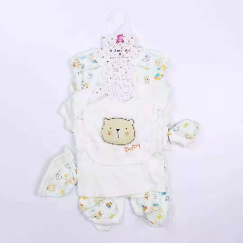 Baby Clothes Set Supplier - OEM 8 in 1 Newborn Cotton Suit