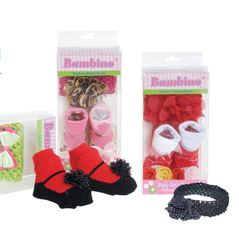 Baby Socks Gift Set Manufacturer - OEM with Cute Head Band