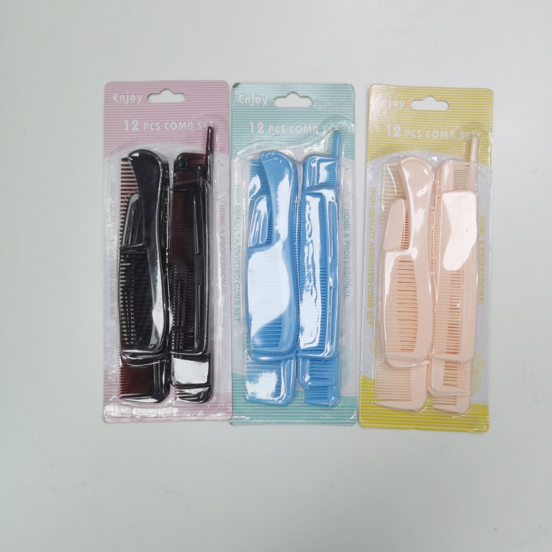 Salon Hair Comb Set Supplier - OEM 12 Pcs Anti-static Comb