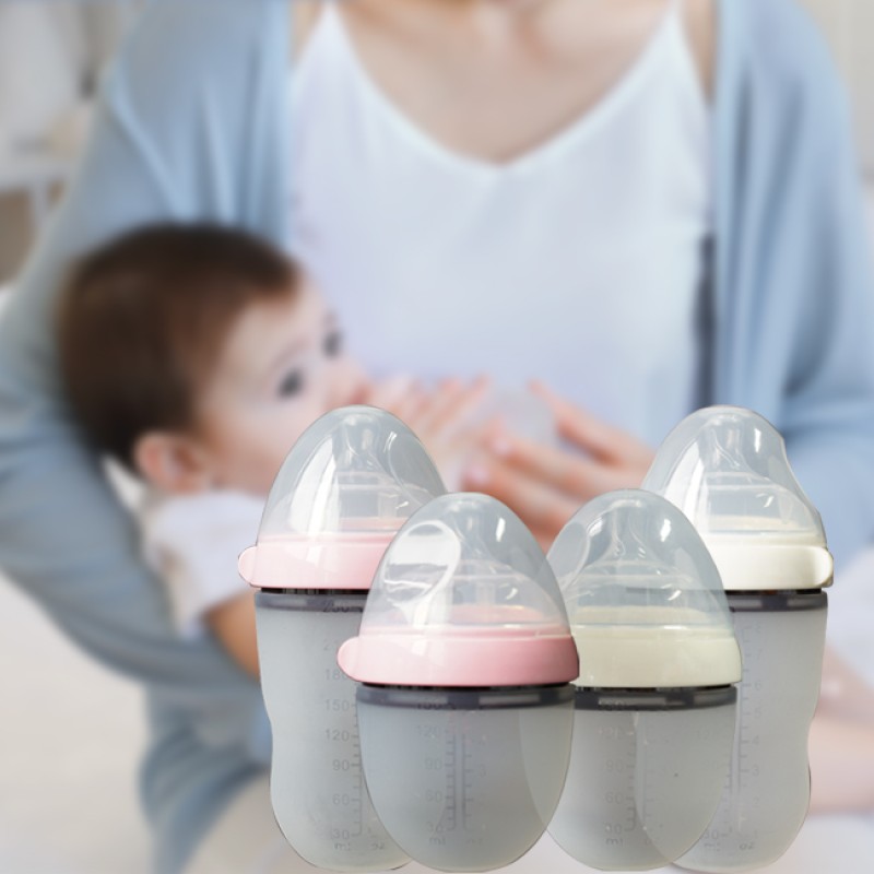 Silicone Baby Bottle - Collapsible Pouch Design
