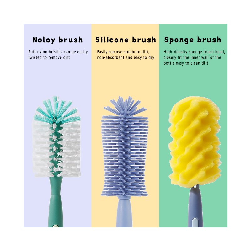 Bottle Cleaning Brush - Portable Silicone