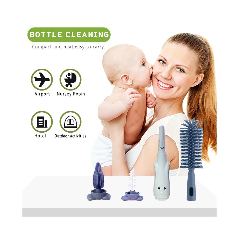 Pacifier Brush Set - 3-in-1 Bunny Silicone