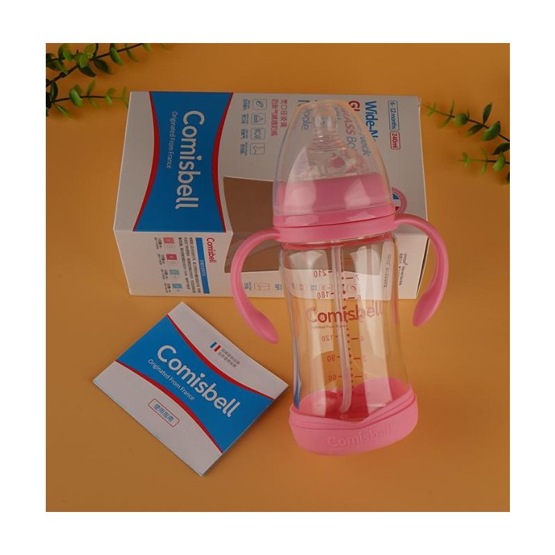 Glass Baby Bottle - Borosilicate Wide Neck