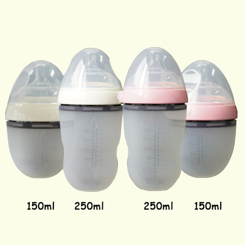 Silicone Baby Bottle - Collapsible Pouch Design