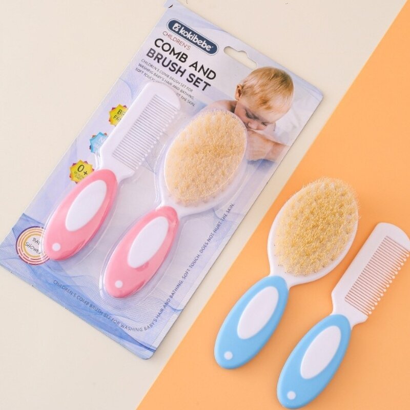 Baby Hair Brush Set - Soft Bristle Comb