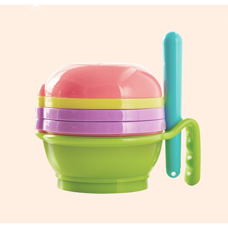 Food Grinding Bowl - Plastic with Spoon