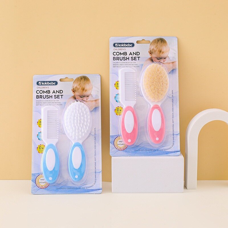 Baby Hair Brush Set - Soft Bristle Comb