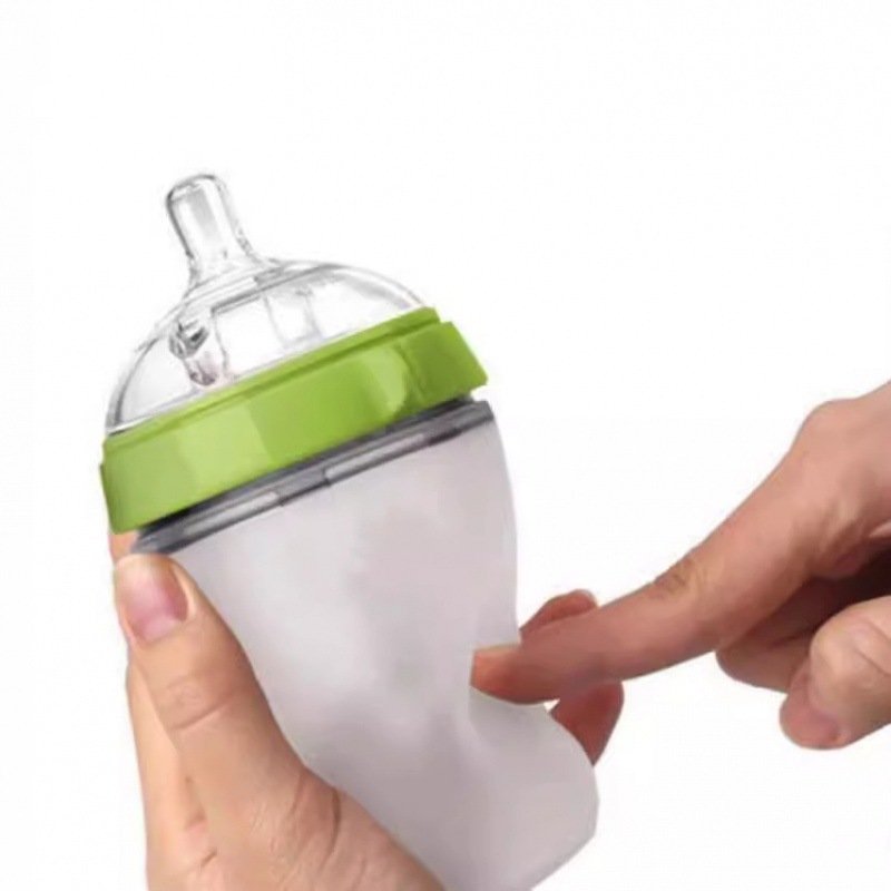 Baby Bottle - BPA Free Silicone Wide Neck
