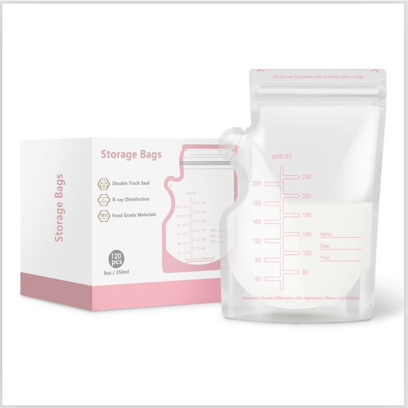 Breast Milk Bag - 250ml Leak-Proof Printed