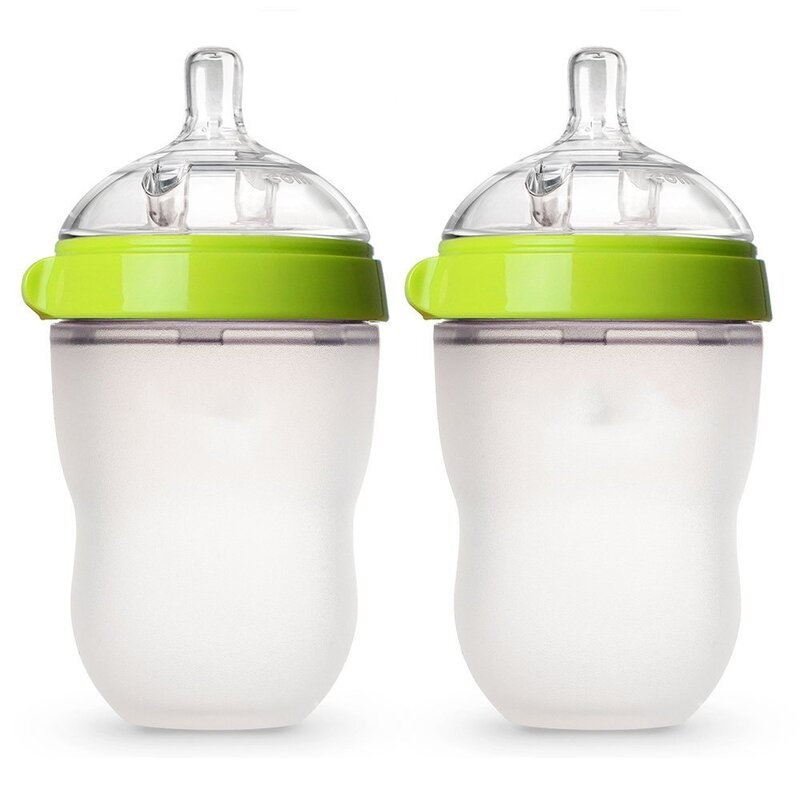 Baby Bottle - BPA Free Silicone Wide Neck
