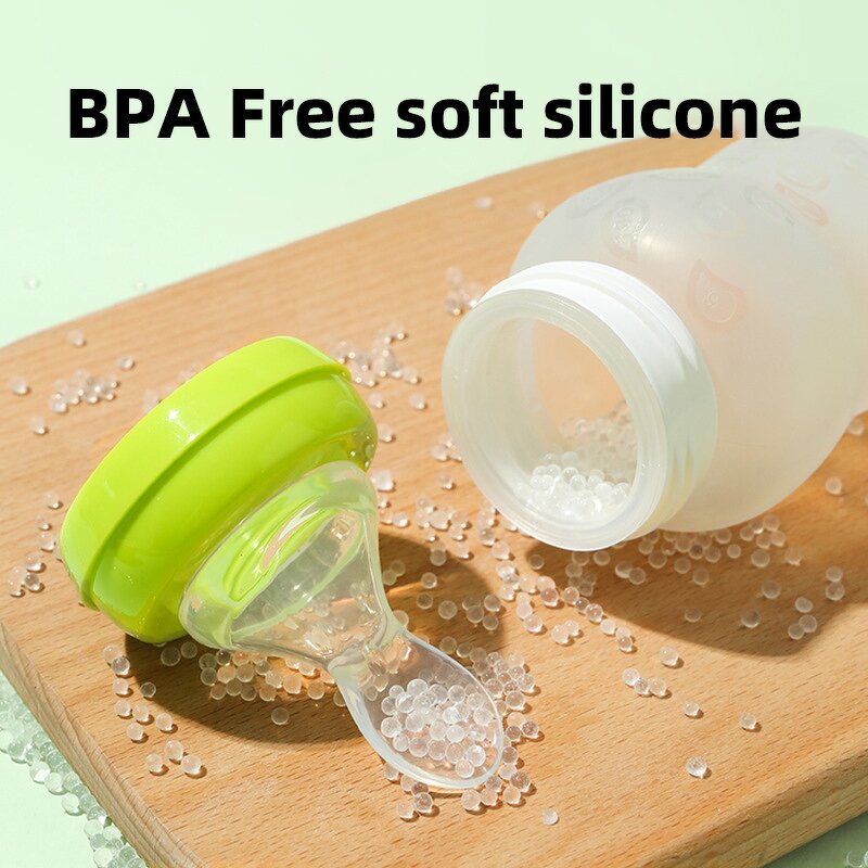 Baby Food Feeder - Silicone with Spoon