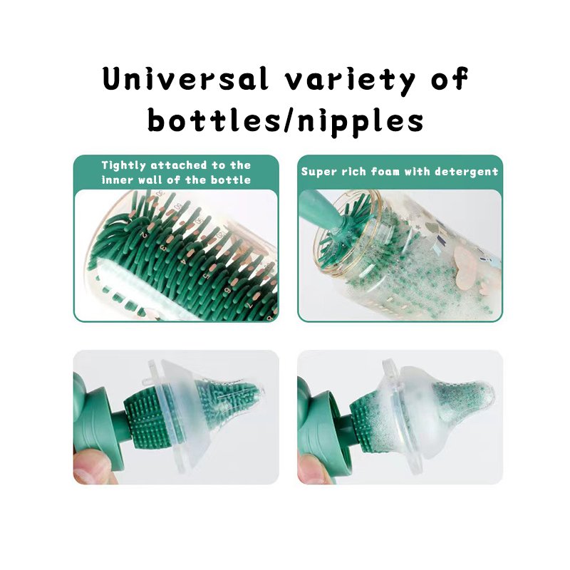 Bottle Cleaning Brush - Portable Silicone