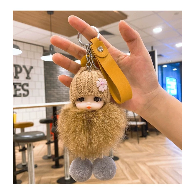 Keychain - Pompom Smiling Baby Plush