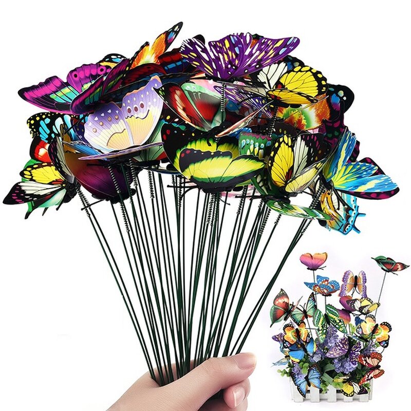 Garden Stakes - 3D Butterfly Decor