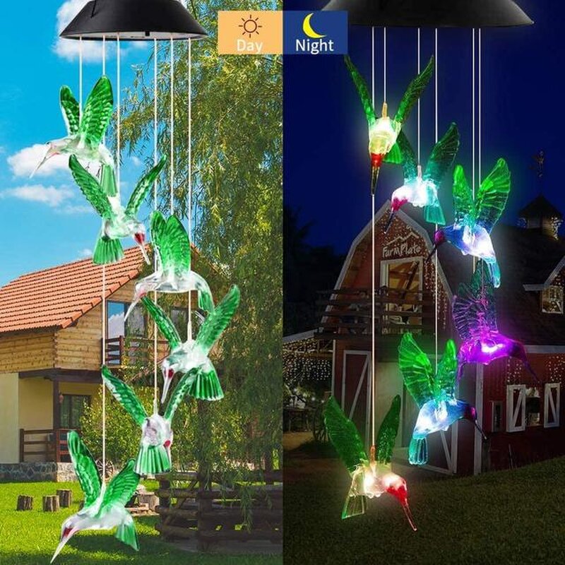 Wind Chime - Solar Power Color Changing