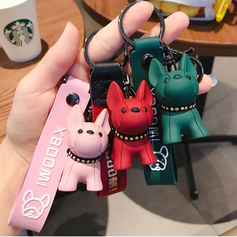 Car Keychain - PU Leather Dog Design