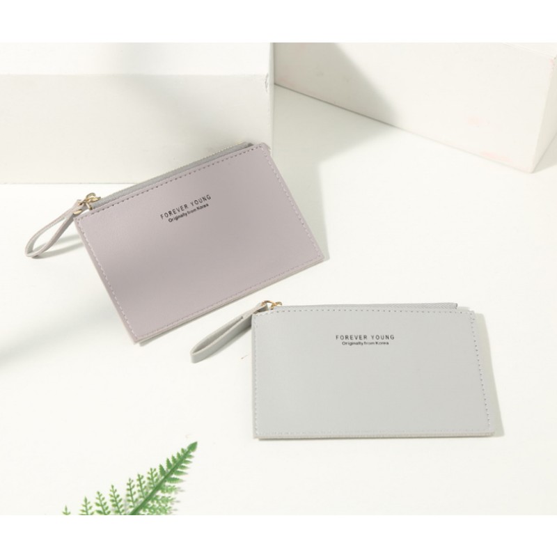 Card Holder - PU Zipper Credit Card