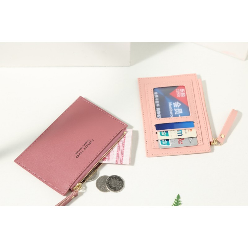 Card Holder - PU Zipper Credit Card