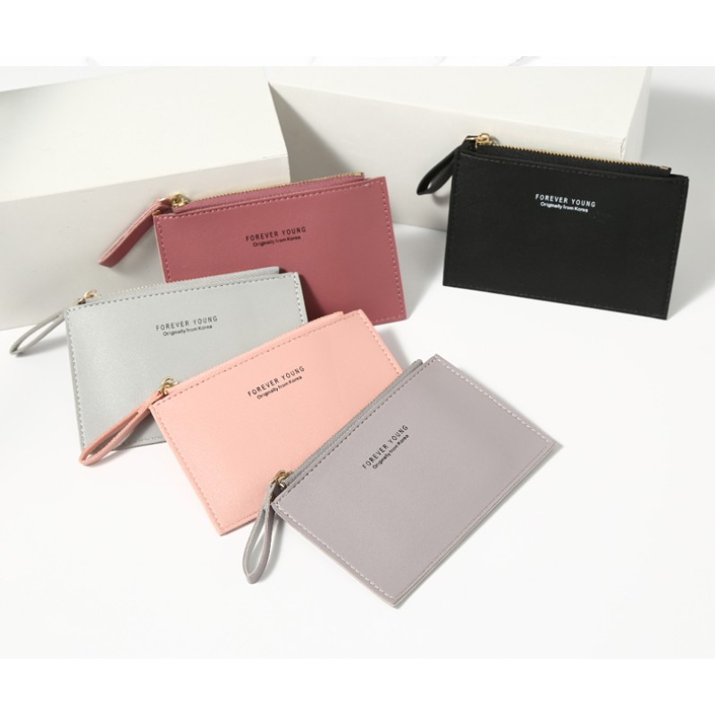 Card Holder - PU Zipper Credit Card