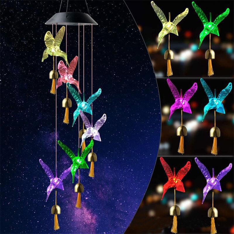 Wind Chime - Solar Power Color Changing