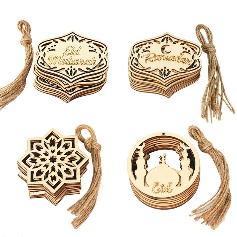 Wooden Pendant - Eid Mubarak Ramadan