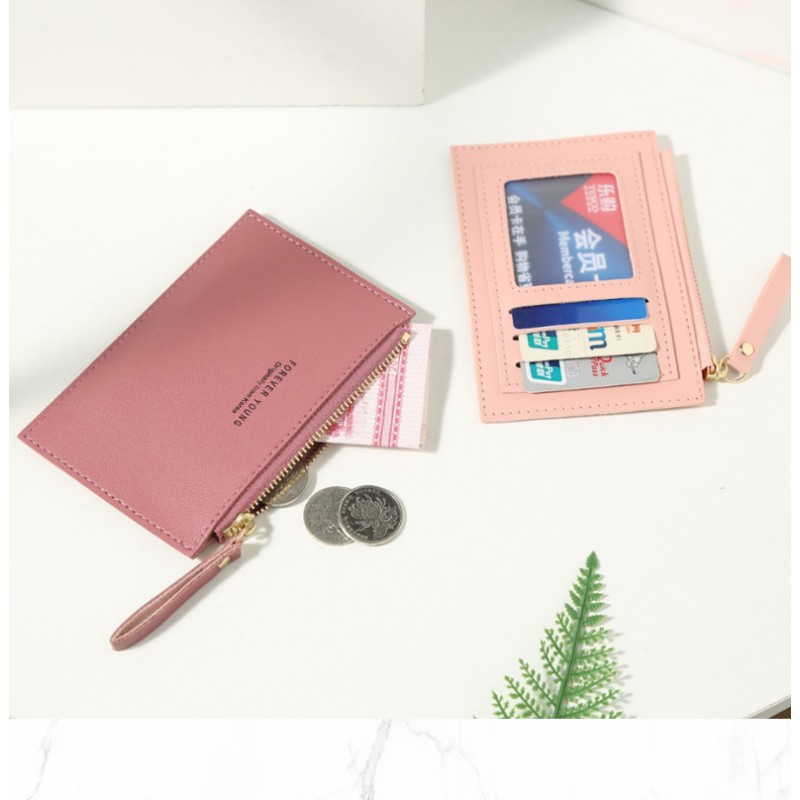 Card Holder - PU Zipper Credit Card