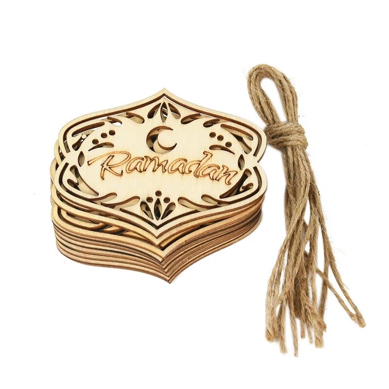Wooden Pendant - Eid Mubarak Ramadan