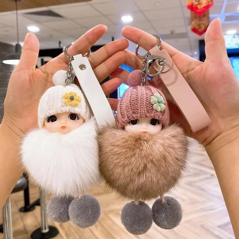 Keychain - Pompom Smiling Baby Plush