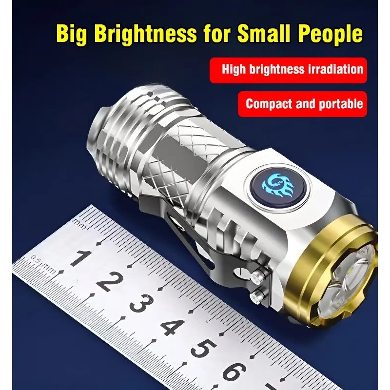 Tactical Flashlight - USB Rechargeable Pen Clip