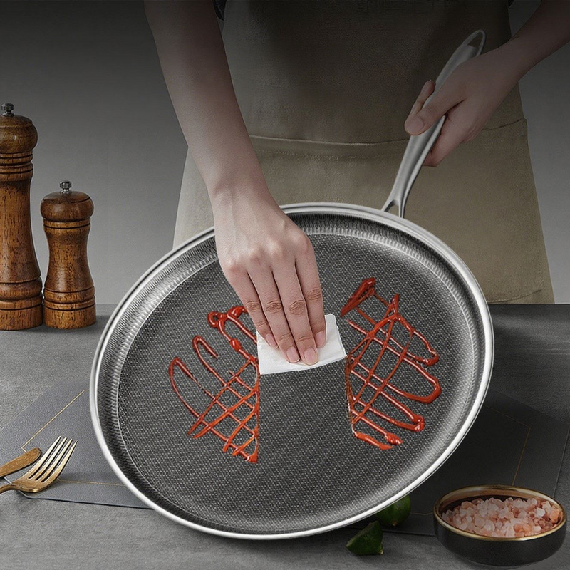 Tri-ply Omelette Pan Manufacturer - OEM 11Inch Stainless Steel Induction