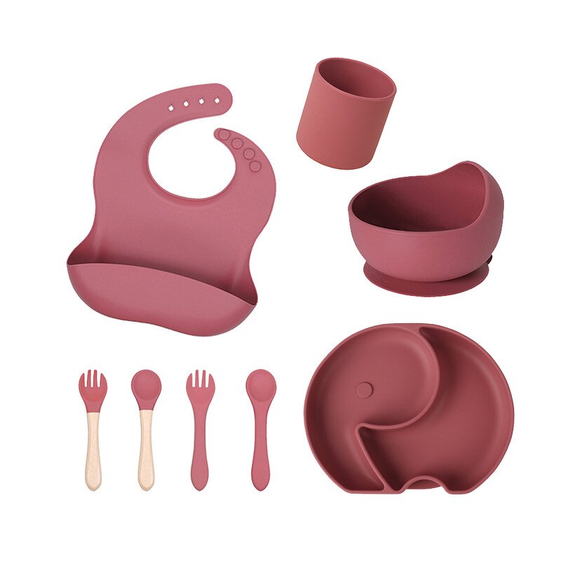Baby Feeding Set Manufacturer - OEM Free Combination Silicone Plate Cup Spoon