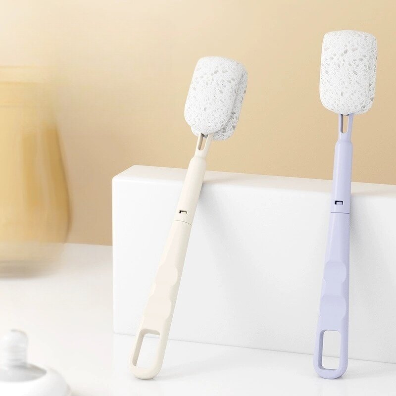 Portable Cleaning Brush Manufacturer - OEM Long Handle Silicone Wood Pulp