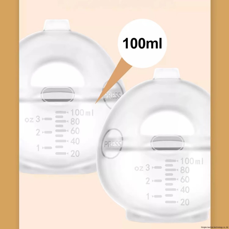 Silicone Breast Milk Collector Manufacturer - OEM with Pouring Mouth and Scale Printed