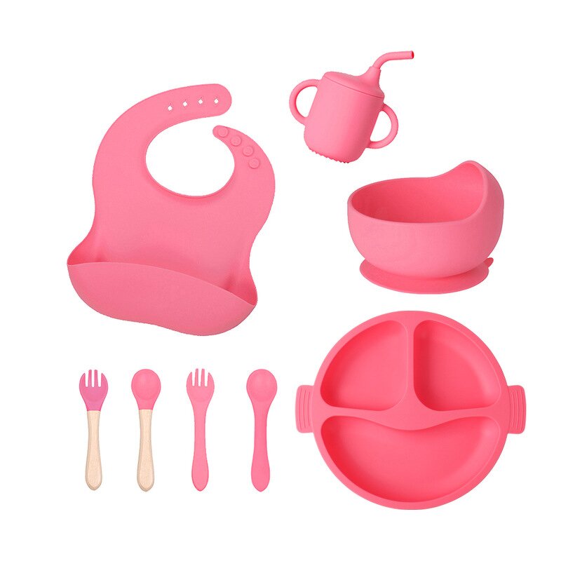Baby Feeding Set Manufacturer - OEM Free Combination Silicone Plate Cup Spoon