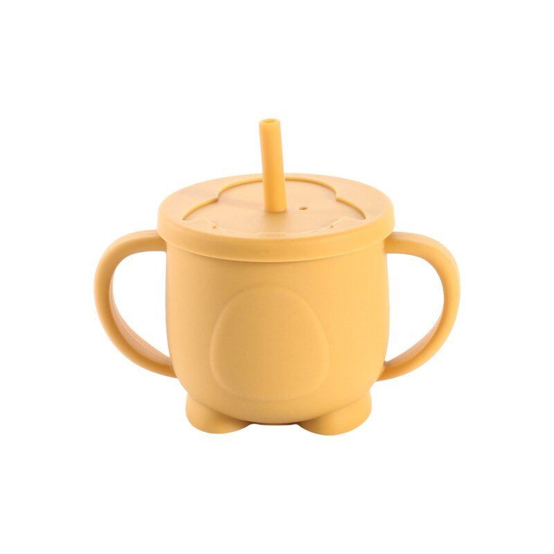 Silicone Toddler Training Cup Manufacturer - OEM Penguin Shape with Straw Lid