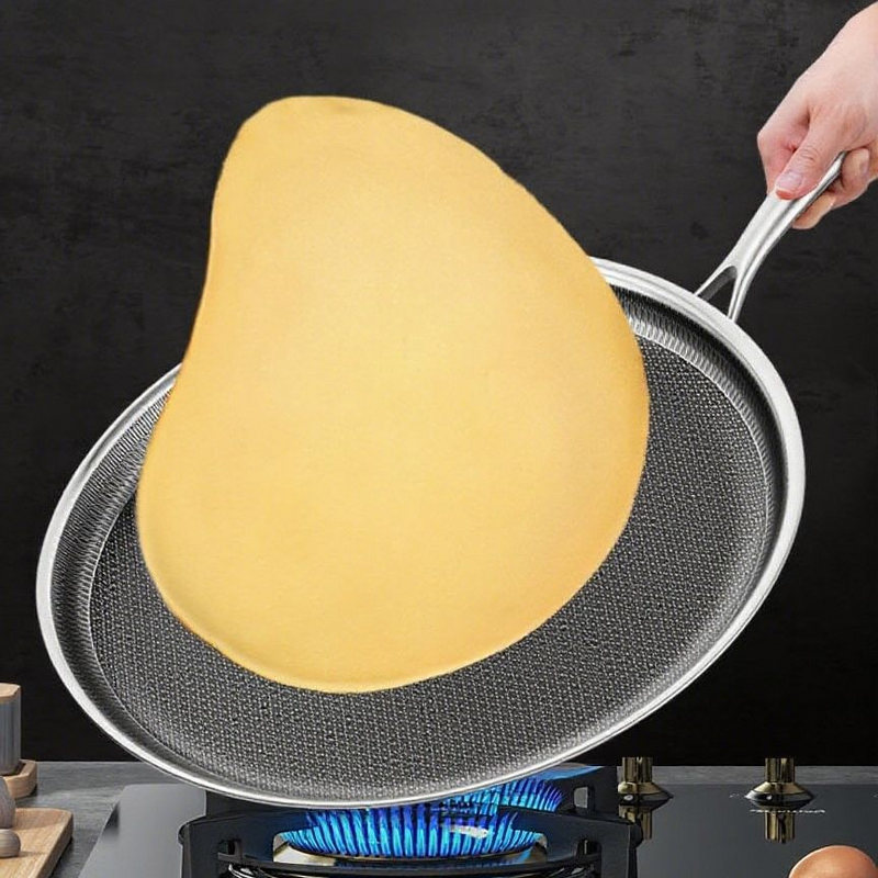 Tri-ply Omelette Pan Manufacturer - OEM 11Inch Stainless Steel Induction