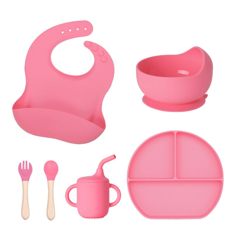 Baby Feeding Set Manufacturer - OEM Free Combination Silicone Plate Cup Spoon